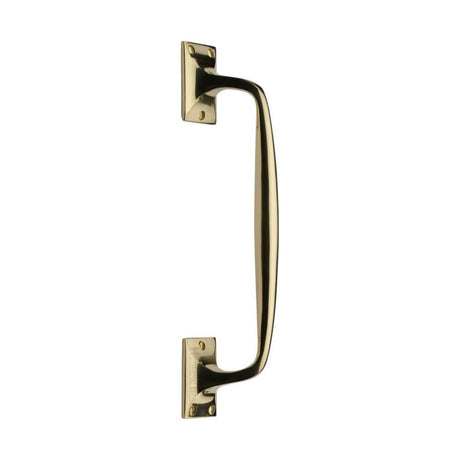 Heritage Brass Door Furniture Polished Brass / Pull Handles (Face Fix) Heritage Brass - Door Pull Handle Cranked Design 12" Polished Brass Finish