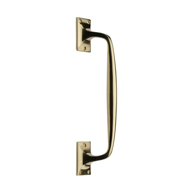 Heritage Brass Door Furniture Polished Brass / Pull Handles (Face Fix) Heritage Brass - Door Pull Handle Cranked Design 12" Polished Brass Finish