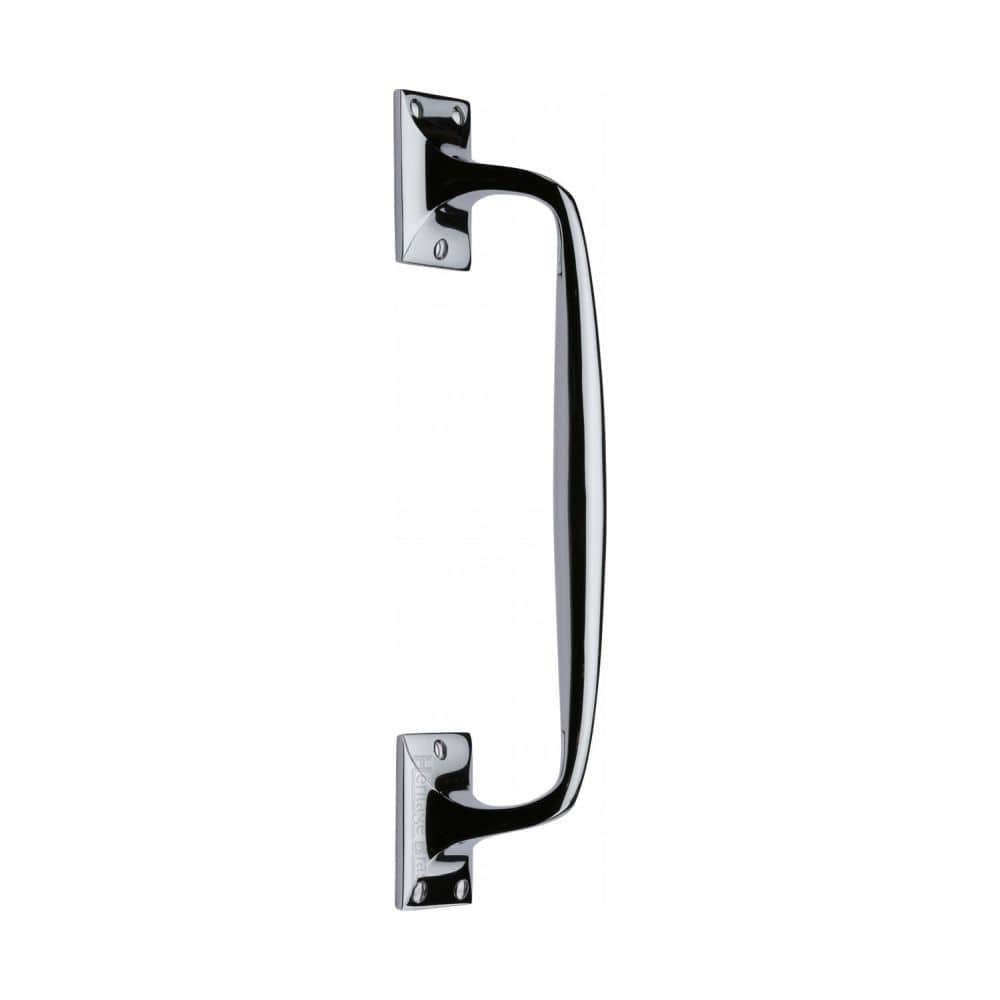 Heritage Brass Door Furniture Polished Chrome / Pull Handles (Face Fix) Heritage Brass - Door Pull Handle Cranked Design 12" Polished Chrome Finish