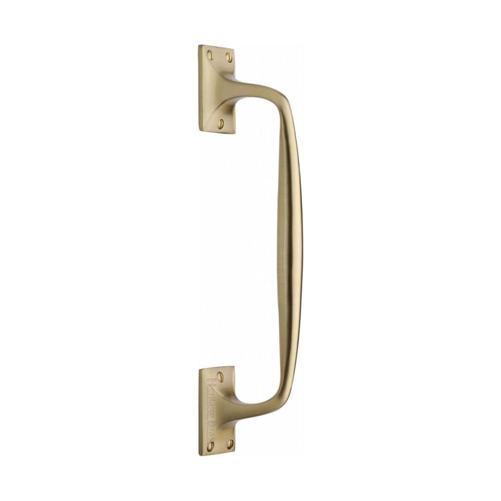 Heritage Brass Door Furniture Satin Brass / Pull Handles (Face Fix) Heritage Brass - Door Pull Handle Cranked Design 12" Satin Brass Finish
