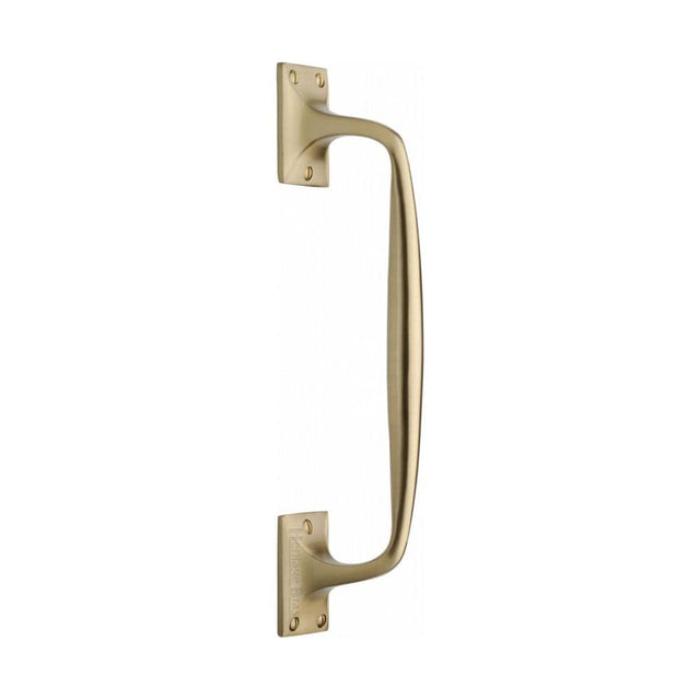 Heritage Brass Door Furniture Satin Brass / Pull Handles (Face Fix) Heritage Brass - Door Pull Handle Cranked Design 12" Satin Brass Finish
