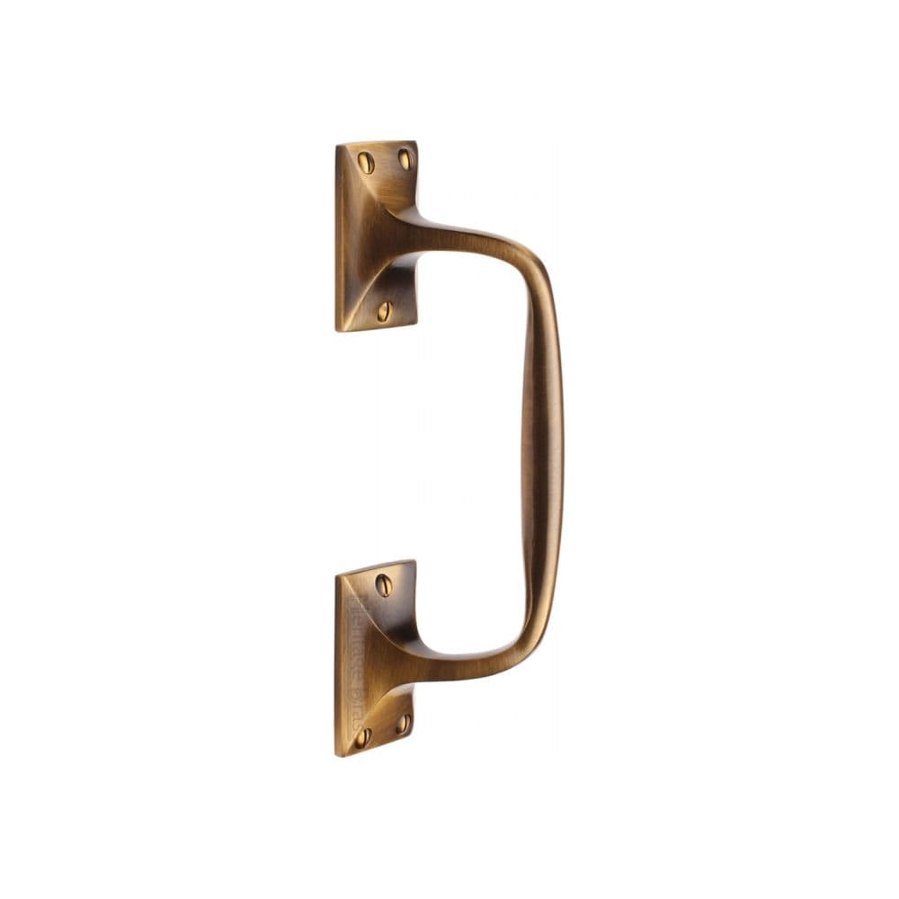 Heritage Brass Door Furniture Antique Brass / Pull Handles (Face Fix) Heritage Brass - Door Pull Handle Cranked Design 8" Antique Brass Finish