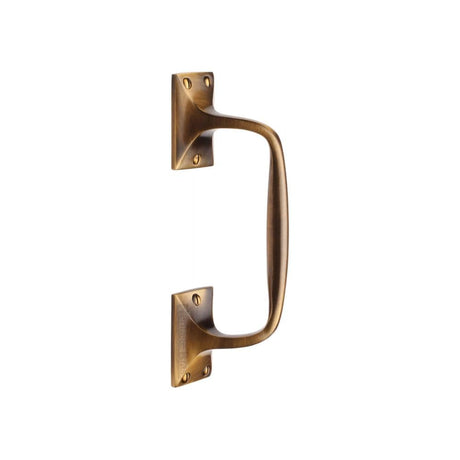 Heritage Brass Door Furniture Antique Brass / Pull Handles (Face Fix) Heritage Brass - Door Pull Handle Cranked Design 8" Antique Brass Finish