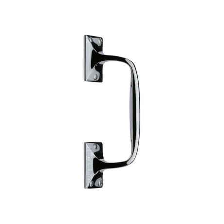Heritage Brass Door Furniture Polished Chrome / Pull Handles (Face Fix) Heritage Brass - Door Pull Handle Cranked Design 8" Polished Chrome Finish