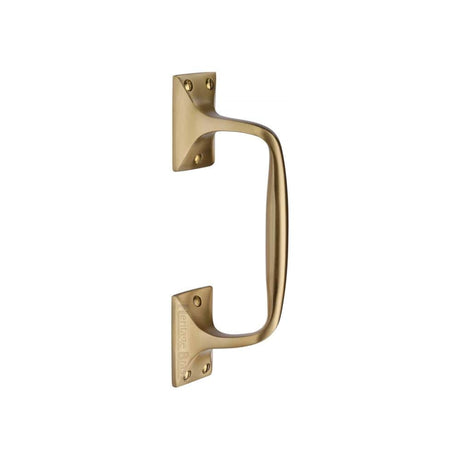 Heritage Brass Door Furniture Satin Brass / Pull Handles (Face Fix) Heritage Brass - Door Pull Handle Cranked Design 8" Satin Brass Finish
