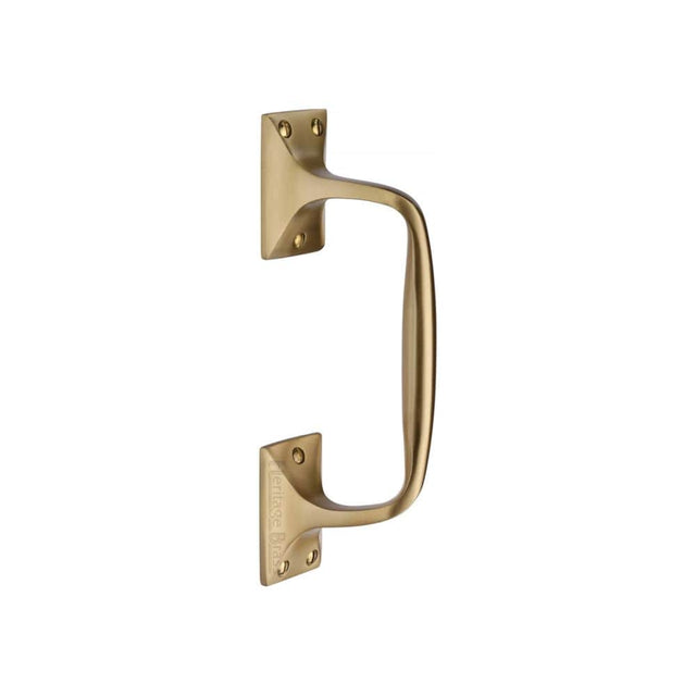 Heritage Brass Door Furniture Satin Brass / Pull Handles (Face Fix) Heritage Brass - Door Pull Handle Cranked Design 8" Satin Brass Finish