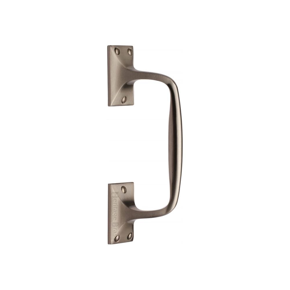 Heritage Brass Door Furniture Satin Nickel / Pull Handles (Face Fix) Heritage Brass - Door Pull Handle Cranked Design 8" Satin Nickel Finish