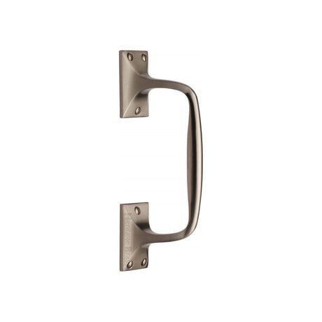 Heritage Brass Door Furniture Satin Nickel / Pull Handles (Face Fix) Heritage Brass - Door Pull Handle Cranked Design 8" Satin Nickel Finish