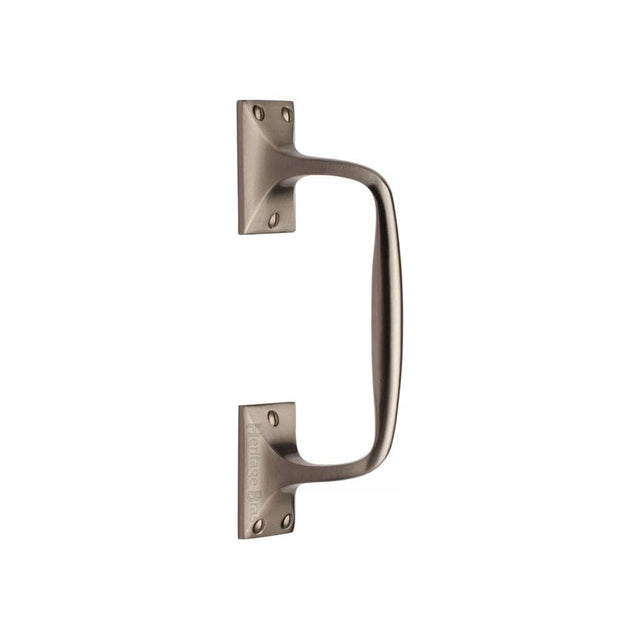 Heritage Brass Door Furniture Satin Nickel / Pull Handles (Face Fix) Heritage Brass - Door Pull Handle Cranked Design 8" Satin Nickel Finish