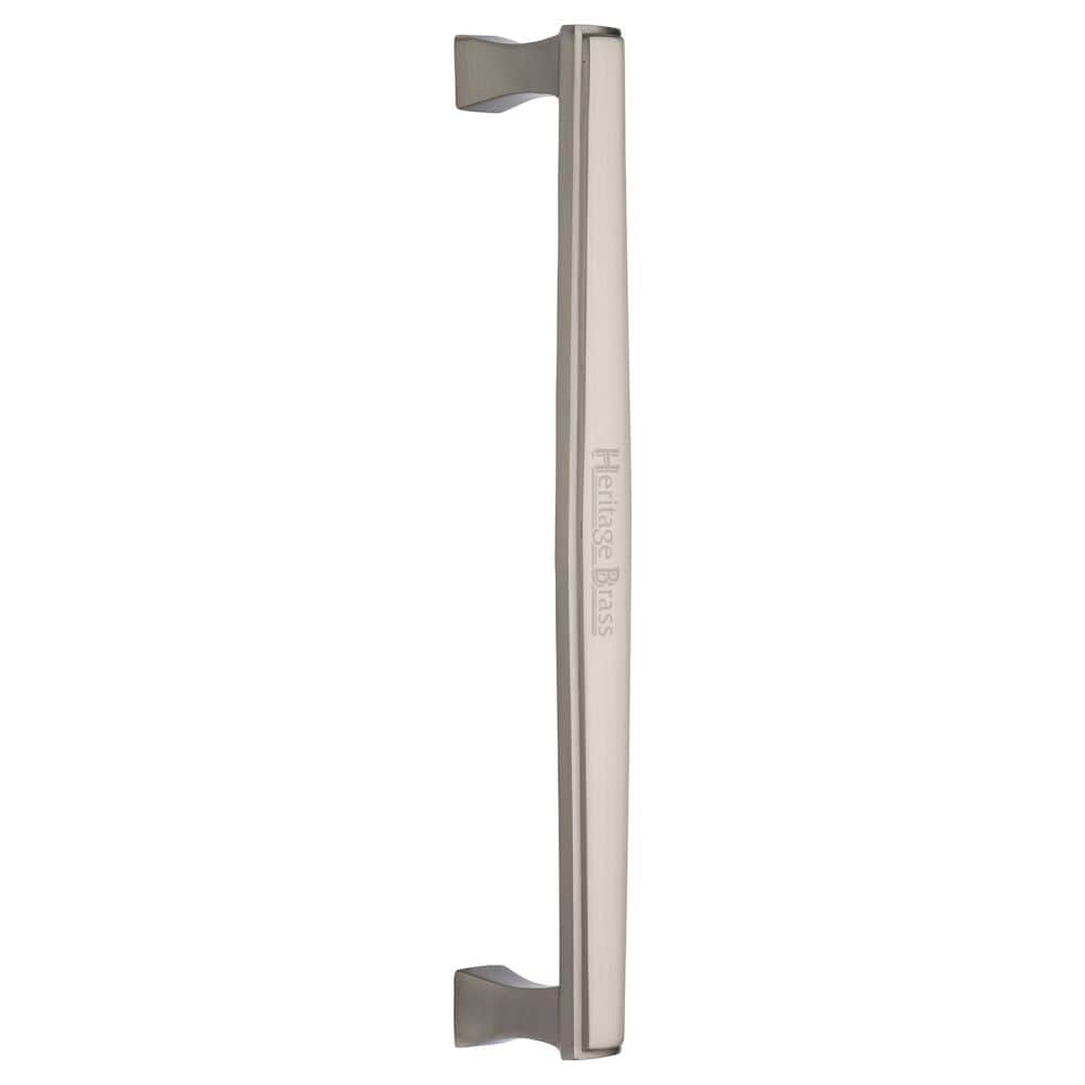 Heritage Brass Door Furniture Satin Nickel / Pull Handles (Bolt Through) Heritage Brass - Door Pull Handle Deco Design 305mm Satin Nickel Finish