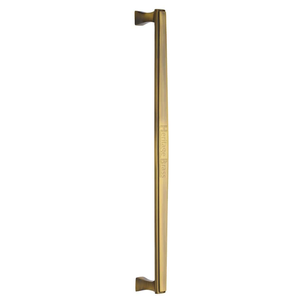 Heritage Brass Door Furniture Antique Brass / Pull Handles (Bolt Through) Heritage Brass - Door Pull Handle Deco Design 457mm Antique Brass Finish
