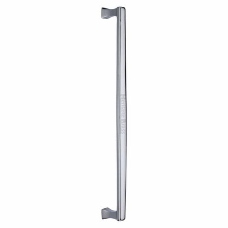 Heritage Brass Door Furniture Polished Chrome / Pull Handles (Bolt Through) Heritage Brass - Door Pull Handle Deco Design 457mm Polished Chrome Finish