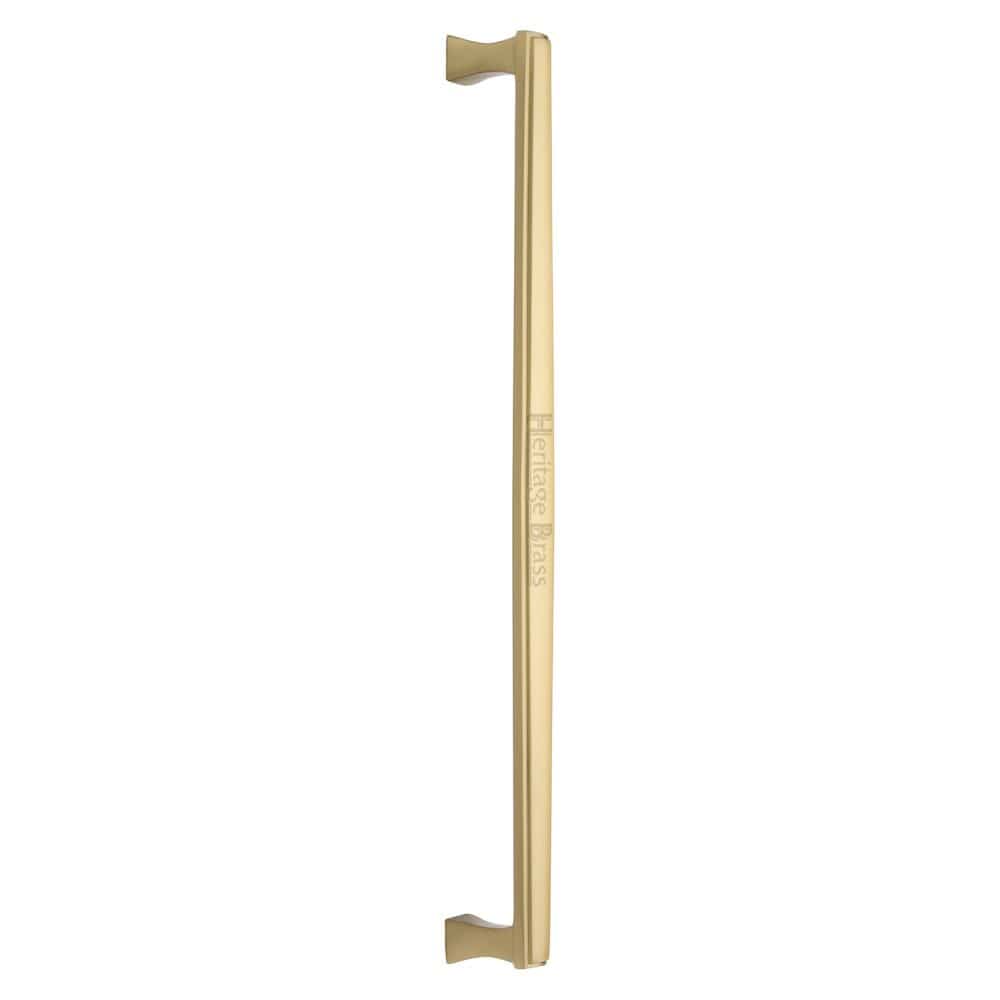 Heritage Brass Door Furniture Satin Brass / Pull Handles (Bolt Through) Heritage Brass - Door Pull Handle Deco Design 457mm Satin Brass Finish