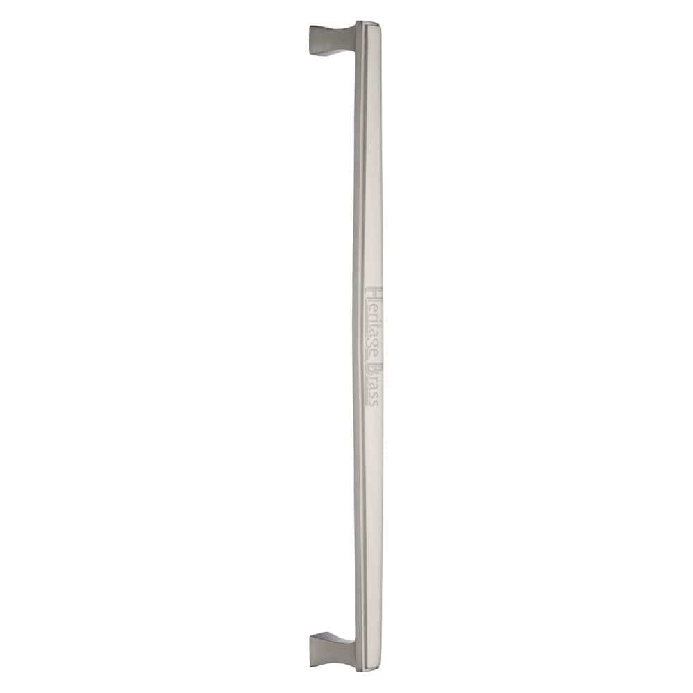 Heritage Brass Door Furniture Satin Nickel / Pull Handles (Bolt Through) Heritage Brass - Door Pull Handle Deco Design 457mm Satin Nickel Finish