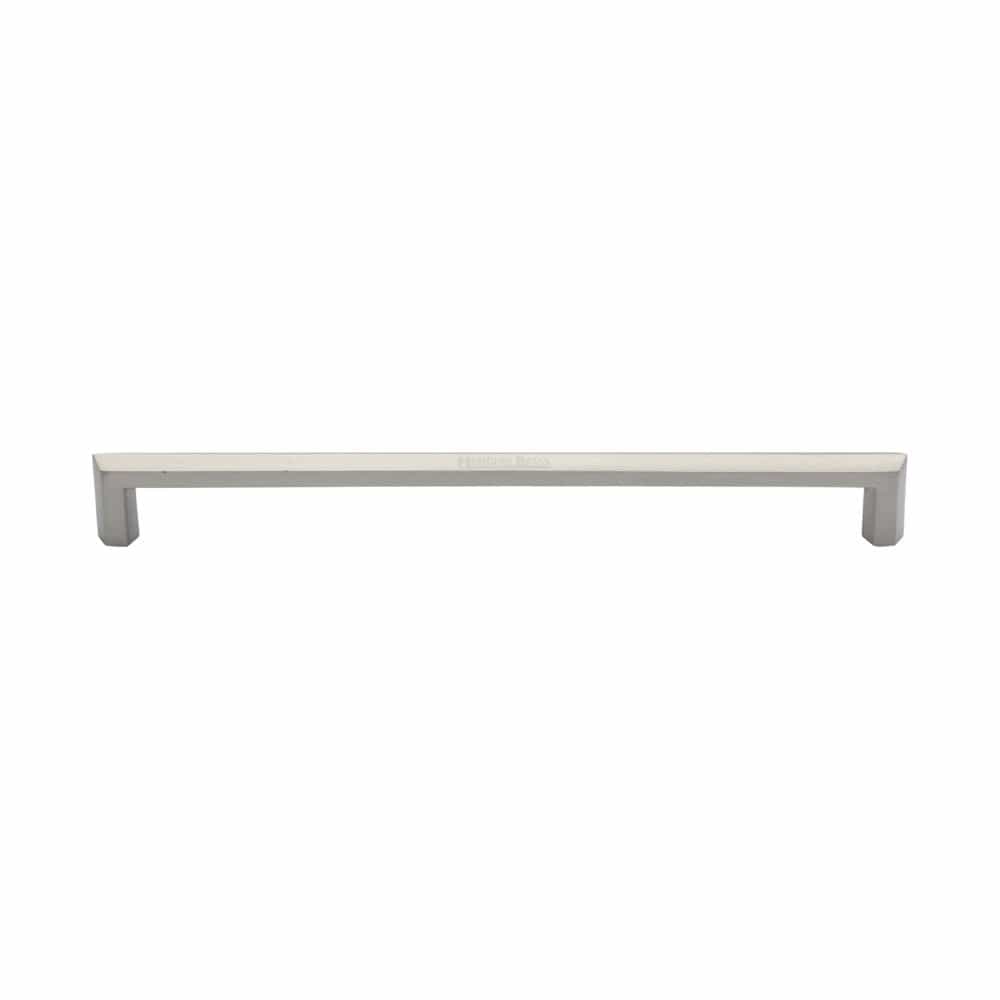 Heritage Brass Door Furniture Satin Nickel / Pull Handles (Bolt Through) Heritage Brass - Door Pull Handle Hexagonal Design 328mm Satin Nickel Finish
