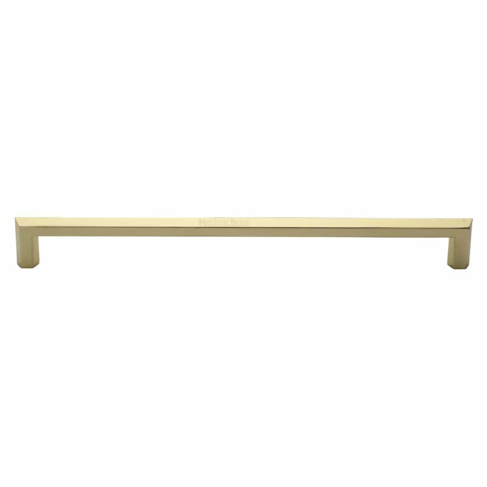 Heritage Brass Door Furniture Polished Brass / Pull Handles (Bolt Through) Heritage Brass - Door Pull Handle Hexagonal Design 480mm Polished Brass Finish