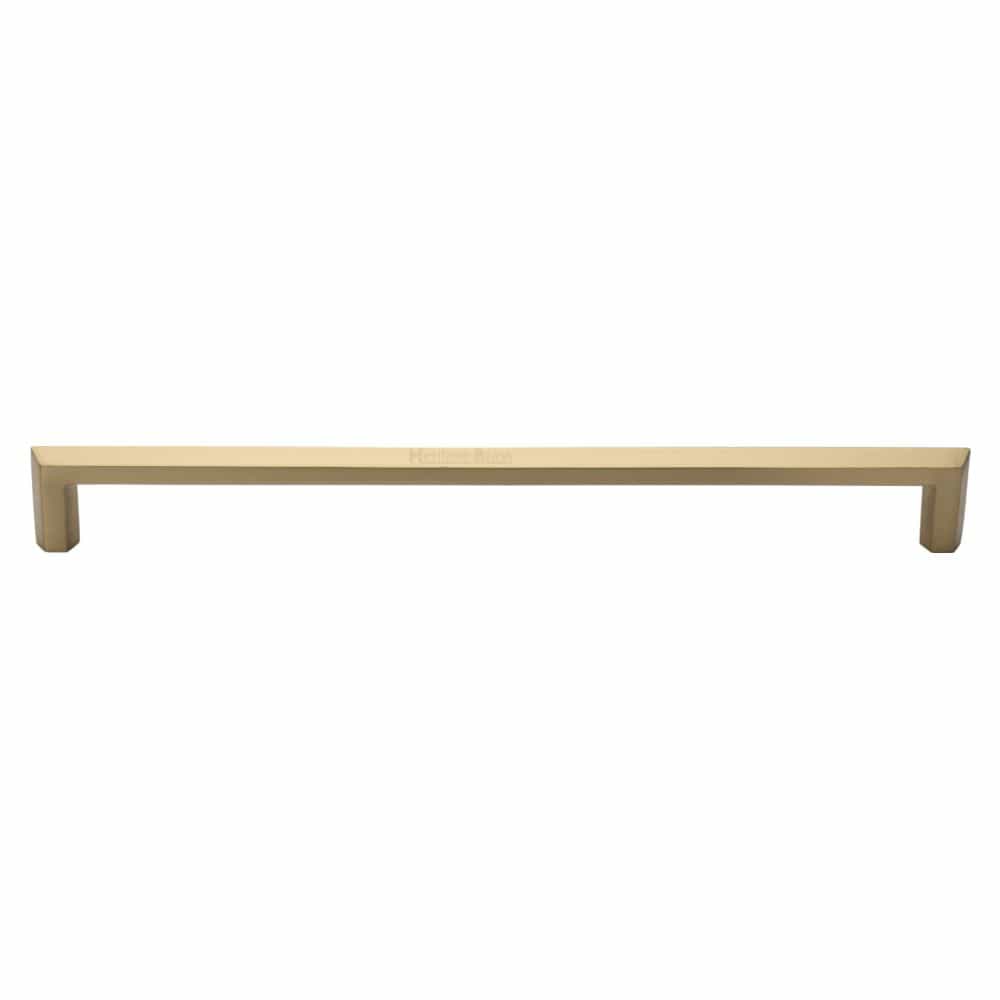 Heritage Brass Door Furniture Satin Brass / Pull Handles (Bolt Through) Heritage Brass - Door Pull Handle Hexagonal Design 480mm Satin Brass Finish