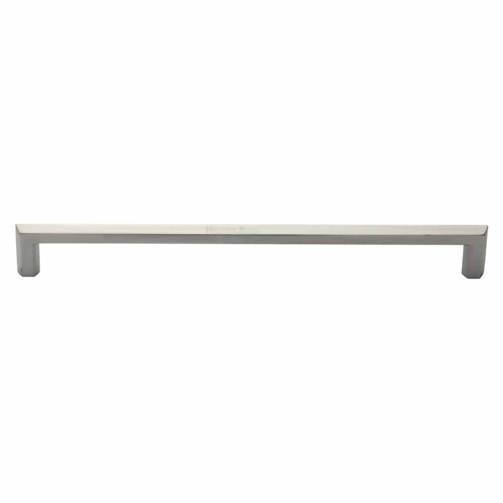 Heritage Brass Door Furniture Satin Nickel / Pull Handles (Bolt Through) Heritage Brass - Door Pull Handle Hexagonal Design 480mm Satin Nickel Finish