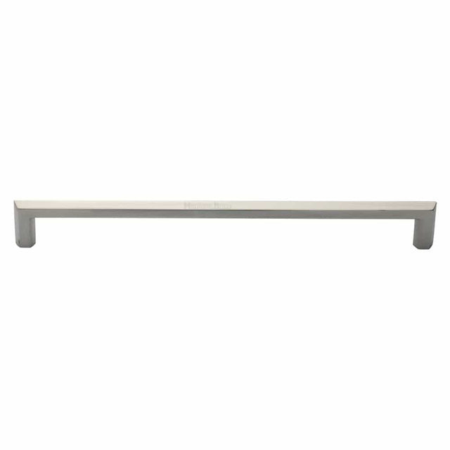 Heritage Brass Door Furniture Satin Nickel / Pull Handles (Bolt Through) Heritage Brass - Door Pull Handle Hexagonal Design 480mm Satin Nickel Finish