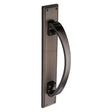 Heritage Brass Door Furniture Matt Bronze / Pull Handle (Backplate) Heritage Brass - Door Pull Handle on Plate Matt Bronze Finish