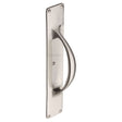 Heritage Brass Door Furniture Satin Nickel / Pull Handle (Backplate) Heritage Brass - Door Pull Handle on Plate Satin Nickel Finish