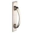 Heritage Brass Door Furniture Satin Nickel / Pull Handle (Backplate) Heritage Brass - Door Pull Handle on Plate Satin Nickel Finish