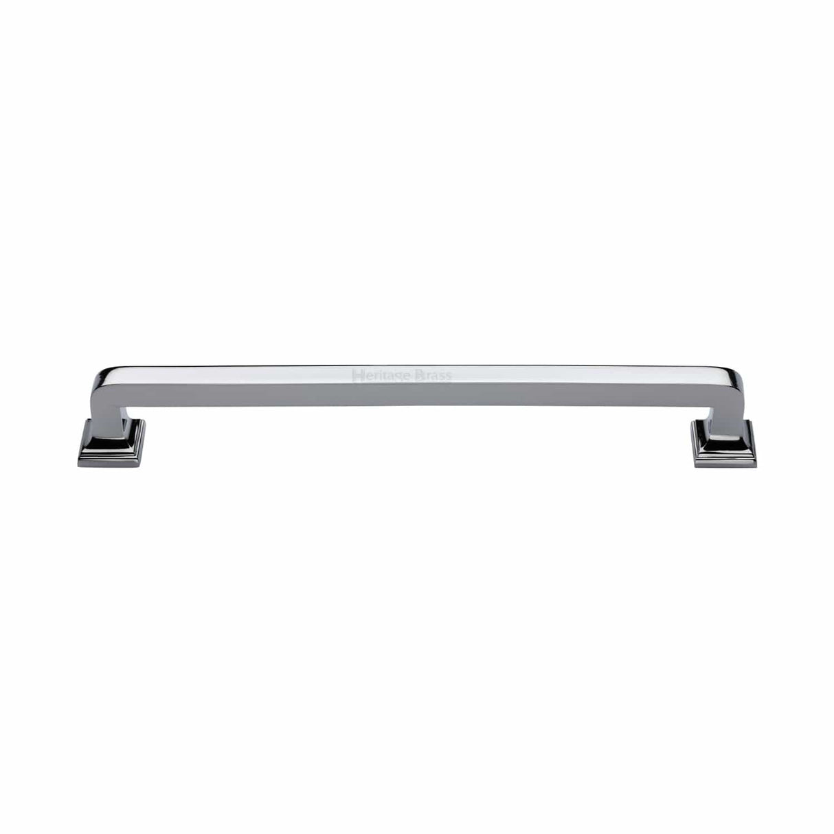 Heritage Brass Door Furniture Polished Chrome / Pull Handles (Bolt Through) Heritage Brass - Door Pull Handle Square Vintage Design 338mm Polished Chrome Finish