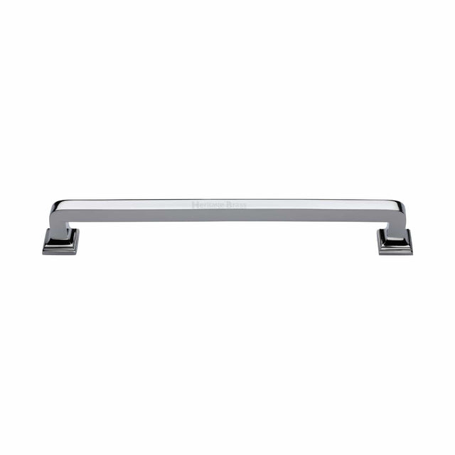 Heritage Brass Door Furniture Polished Chrome / Pull Handles (Bolt Through) Heritage Brass - Door Pull Handle Square Vintage Design 338mm Polished Chrome Finish
