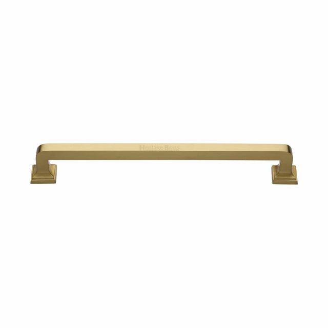 Heritage Brass Door Furniture Satin Brass / Pull Handles (Bolt Through) Heritage Brass - Door Pull Handle Square Vintage Design 338mm Satin Brass Finish