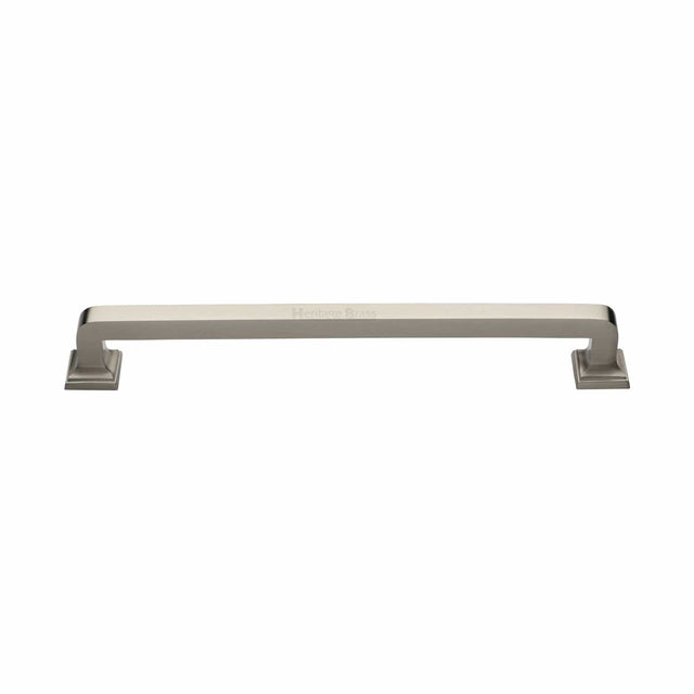 Heritage Brass Door Furniture Satin Nickel / Pull Handles (Bolt Through) Heritage Brass - Door Pull Handle Square Vintage Design 338mm Satin Nickel Finish