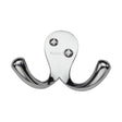 Heritage Brass Accessories Polished Chrome / Double Coat Hooks Heritage Brass - Double Coat Hook Polished Chrome Finish