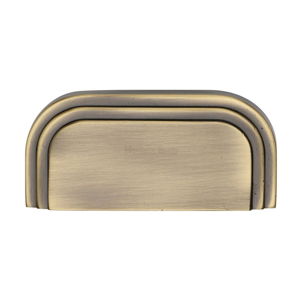 Heritage Brass Cabinet Hardware Antique Brass / Cabinet Cup Pulls / 76mm c/c Heritage Brass - Drawer Cup Pull Bauhaus Design 76mm CTC Antique Brass Finish