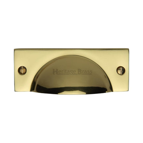 Heritage Brass Cabinet Hardware Polished Brass / Cabinet Cup Pulls Heritage Brass - Drawer Cup Pull Cheshire Design Polished Brass Finish