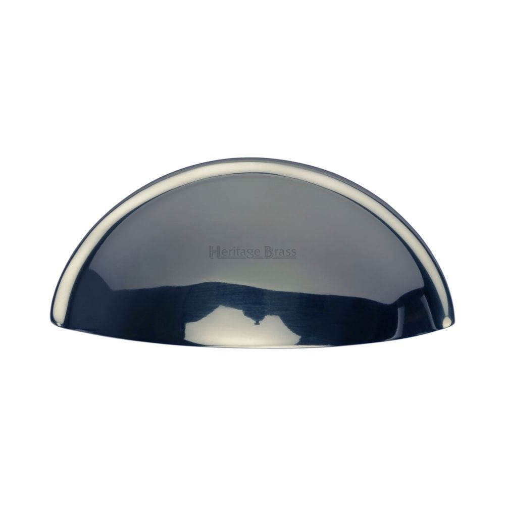 Heritage Brass Cabinet Hardware Polished Chrome / Cabinet Cup Pulls / 57mm c/c Heritage Brass - Drawer Cup Pull Half Moon Design 57mm CTC Polished Chrome Finish