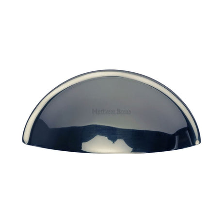 Heritage Brass Cabinet Hardware Polished Chrome / Cabinet Cup Pulls / 57mm c/c Heritage Brass - Drawer Cup Pull Half Moon Design 57mm CTC Polished Chrome Finish