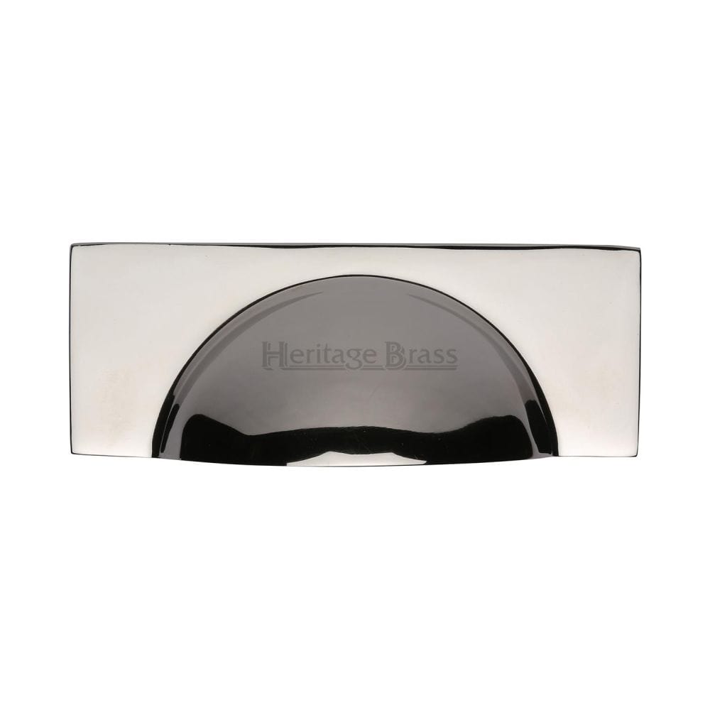 Heritage Brass Cabinet Hardware Polished Nickel / Cabinet Cup Pulls / 57mm c/c Heritage Brass - Drawer Cup Pull Hampshire Design 57mm CTC Polished Nickel Finish