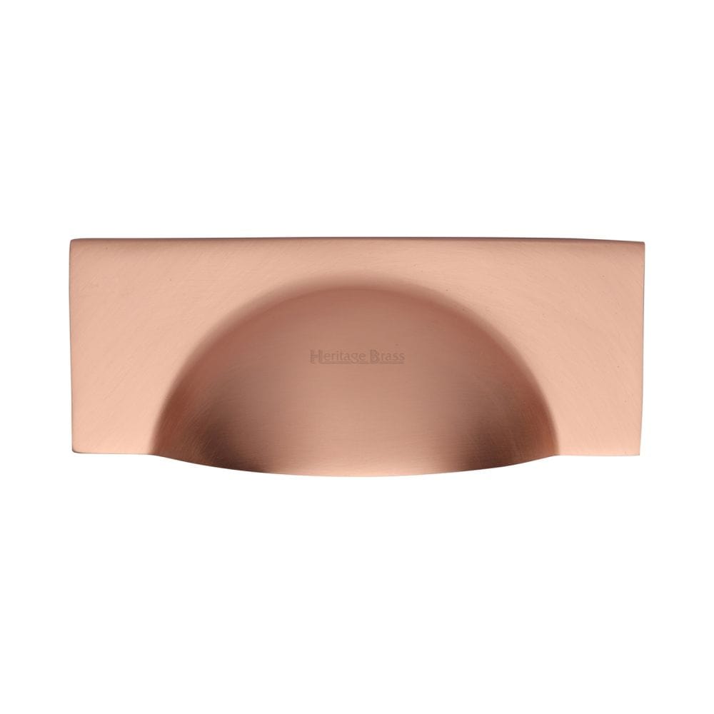 Heritage Brass Cabinet Hardware Satin Rose Gold / Cabinet Cup Pulls / 57mm c/c Heritage Brass - Drawer Cup Pull Hampshire Design 57mm CTC Satin Rose Gold Finish
