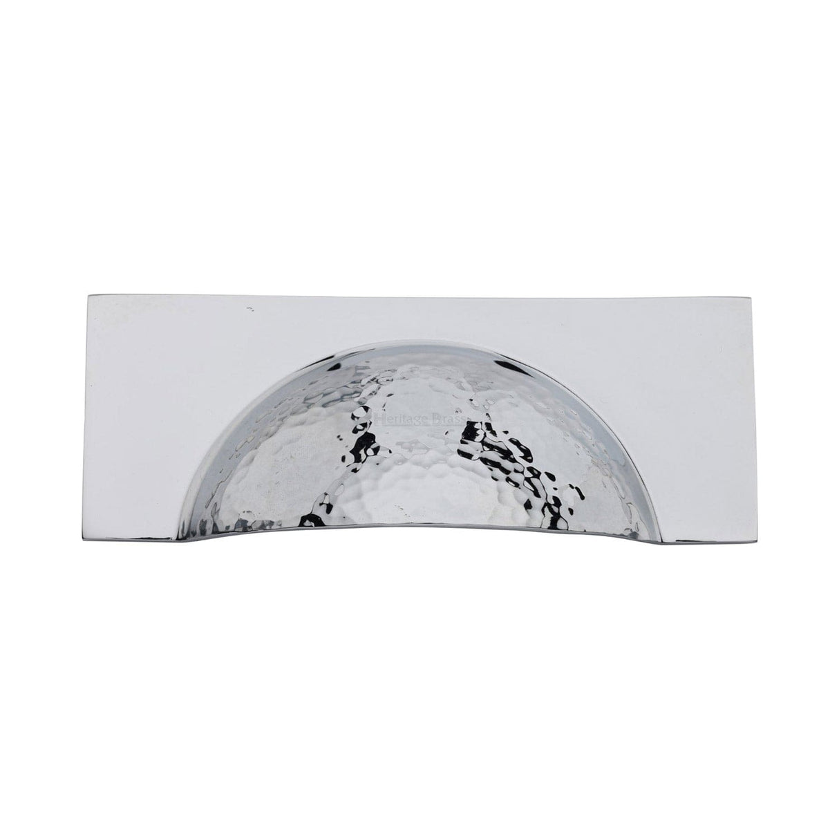 Heritage Brass Cabinet Hardware Polished Chrome / Cabinet Cup Pulls / 57mm c/c Heritage Brass - Drawer Cup Pull Hampshire Hammered Design 57mm CTC Polished Chrome Finish