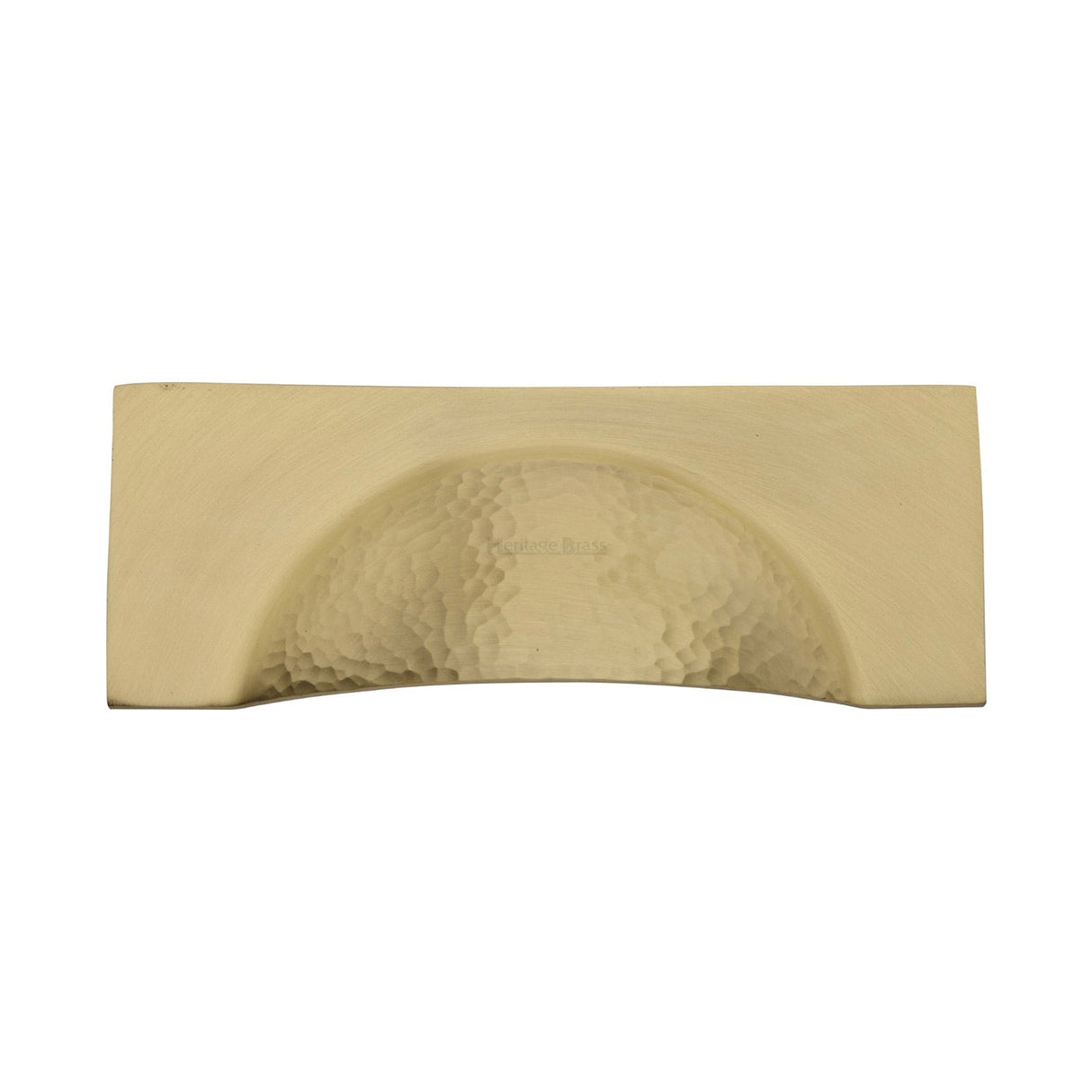 Heritage Brass Cabinet Hardware Satin Brass / Cabinet Cup Pulls / 57mm c/c Heritage Brass - Drawer Cup Pull Hampshire Hammered Design 57mm CTC Satin Brass Finish