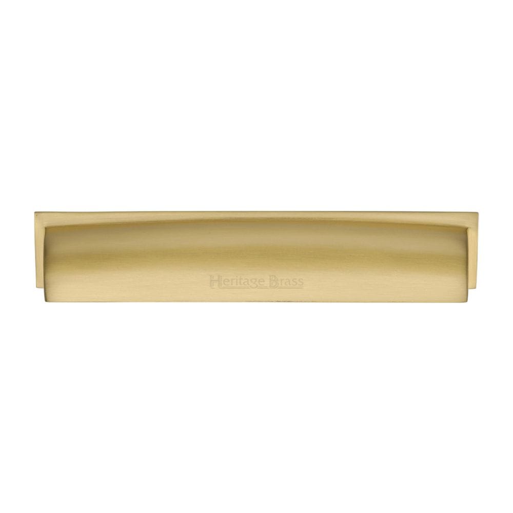 Heritage Brass Cabinet Hardware Satin Brass / Cabinet Cup Pulls / 152mm c/c Heritage Brass - Drawer Cup Pull Shropshire Design 152mm CTC Satin Brass Finish