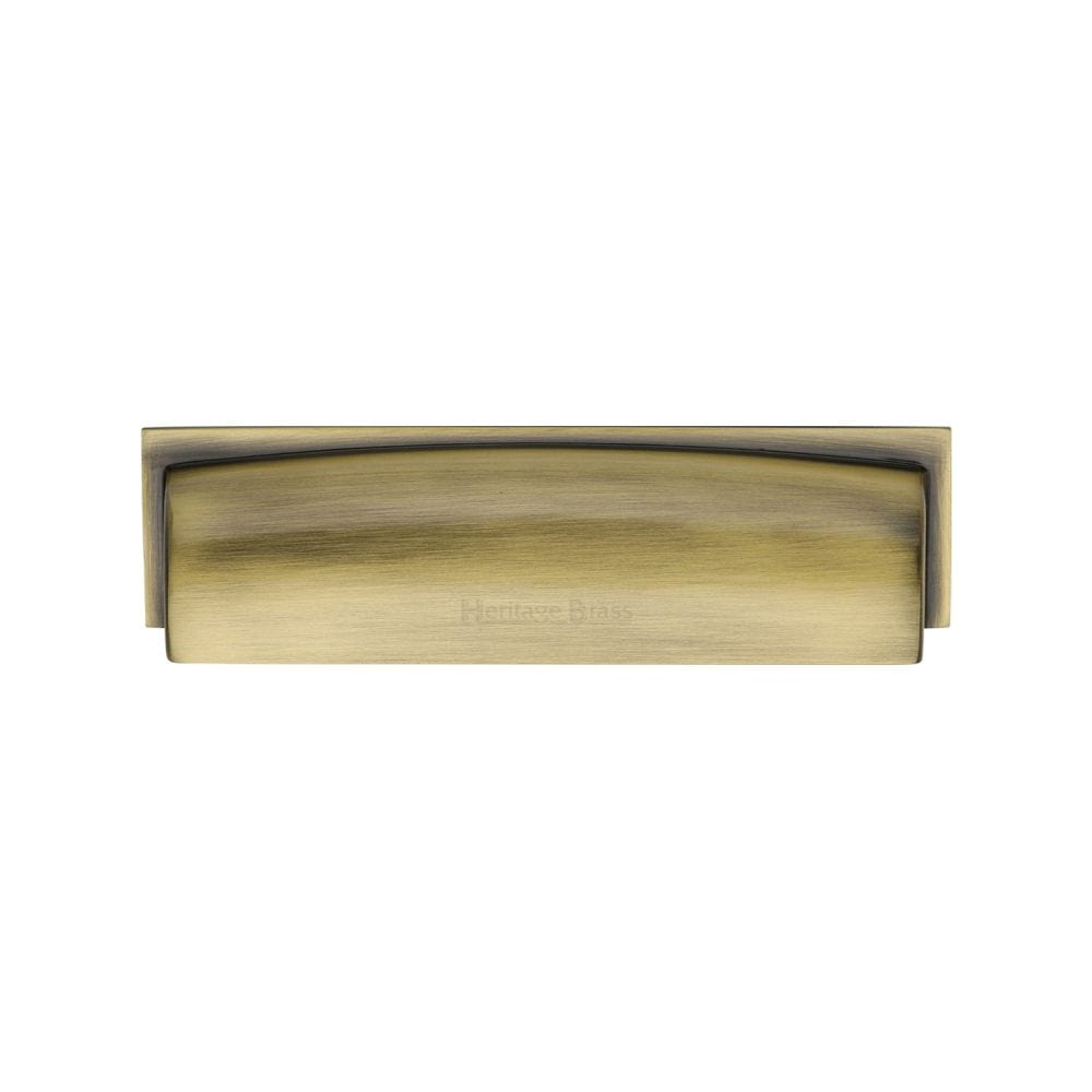 Heritage Brass Cabinet Hardware Antique Brass / Cabinet Cup Pulls / 96mm c/c Heritage Brass - Drawer Cup Pull Shropshire Design 76/96mm CTC Antique Brass Finish