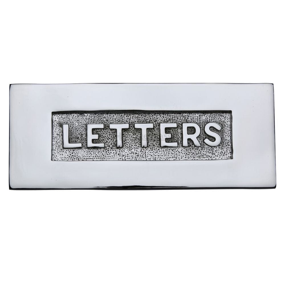 Heritage Brass Door Furniture Polished Chrome / Letter Plates / 254 x 101mm Heritage Brass - Embossed Letterplate 254 x 101mm - Polished Chrome Finish