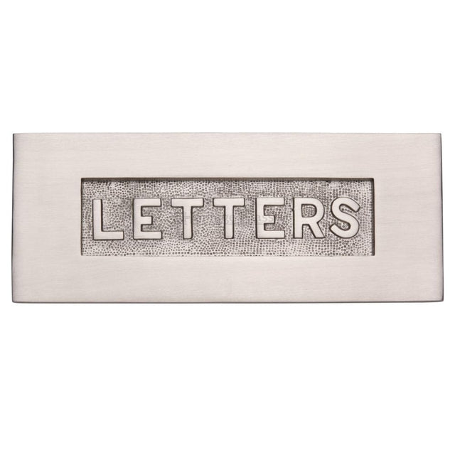 Heritage Brass Door Furniture Satin Nickel / Letter Plates / 254 x 101mm Heritage Brass - Embossed Letterplate 254 x 101mm - Satin Nickel Finish