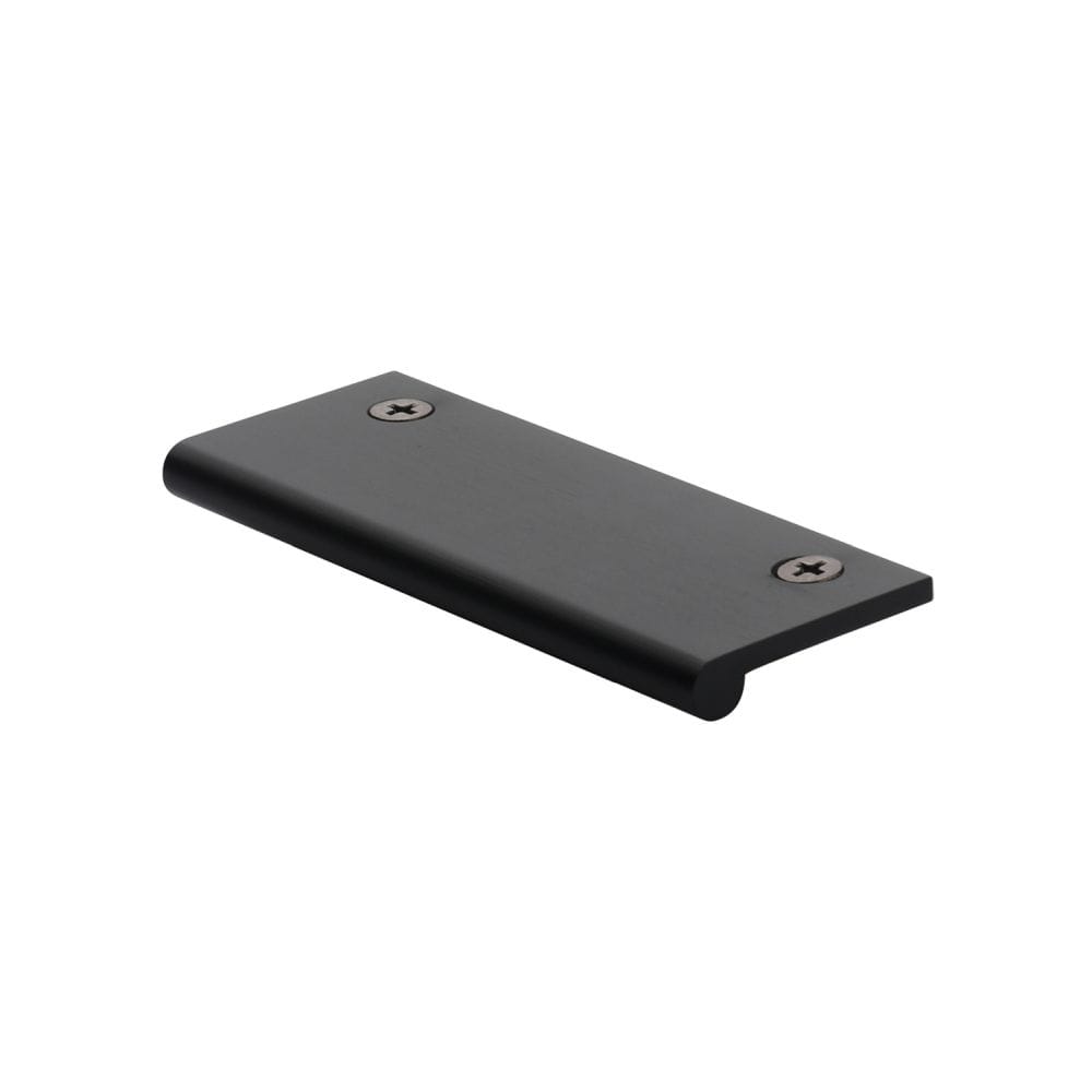 Heritage Brass Cabinet Hardware Matt Black / Edge Pull / 100mm Heritage Brass - EP Edge Pull Cabinet Handle 100mm Matt Black Finish