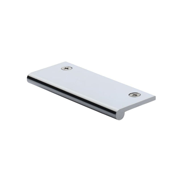 Heritage Brass Cabinet Hardware Polished Chrome / Edge Pull / 100mm Heritage Brass - EP Edge Pull Cabinet Handle 100mm Polished Chrome Finish