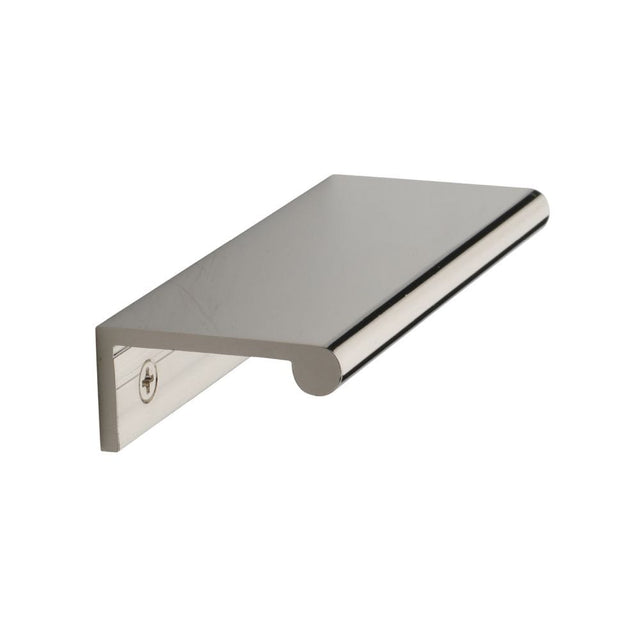 Heritage Brass Cabinet Hardware Polished Nickel / Edge Pull / 100mm Heritage Brass - EPR Edge Pull Cabinet Handle 100mm Polished Nickel Finish