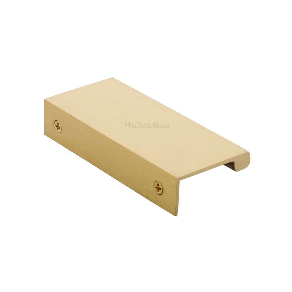 Heritage Brass Cabinet Hardware Satin Brass / Edge Pull / 100mm Heritage Brass - EPTR Edge Pull Cabinet Handle 100mm Satin Brass Finish