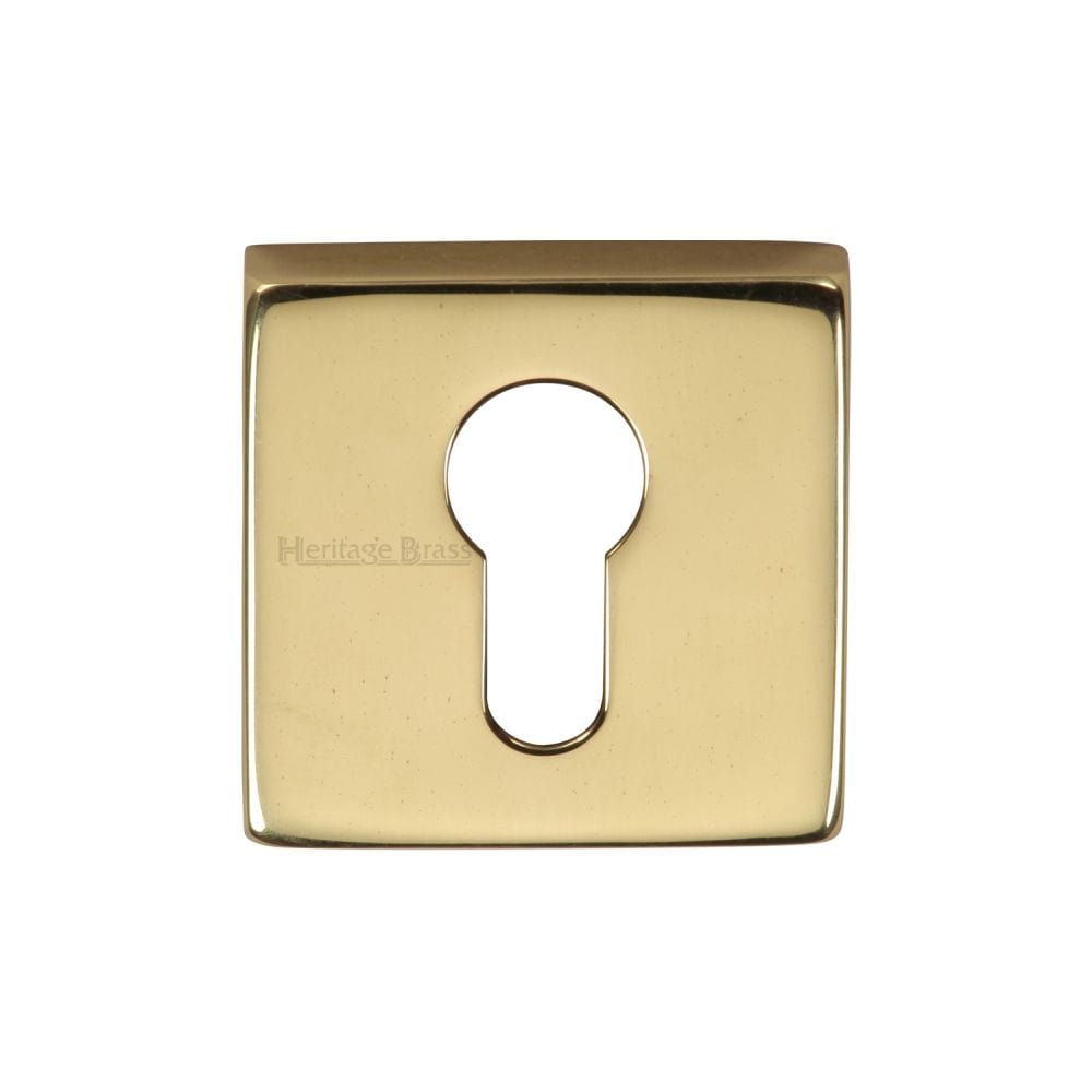 Heritage Brass Door Furniture Polished Brass / Euro Profile Escutcheons Heritage Brass - Euro Profile Cylinder Escutcheon Polished Brass Finish