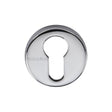 Heritage Brass Door Furniture Polished Chrome / Euro Profile Escutcheons Heritage Brass - Euro Profile Cylinder Escutcheon Polished Chrome Finish