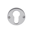 Heritage Brass Door Furniture Satin Chrome / Euro Profile Escutcheons Heritage Brass - Euro Profile Cylinder Escutcheon Satin Chrome Finish